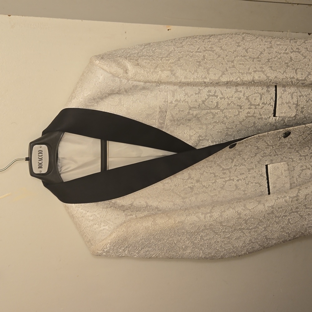 Young man's White formal blazer